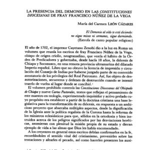 Demonio segun Fray Nunyez de la Vega 1702