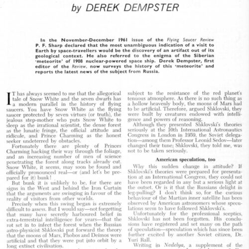 Dempster,UFO Crash 1908,Tunguska,FSR62V8N1 - Imagen 1