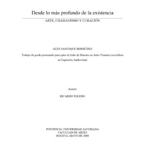 Desde lo mas profundo de la existencia,Alex Sastoque