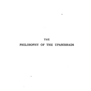 Deussen,Philosophy of Upanishads