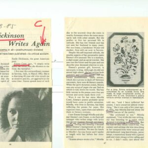 Dickinson,Emily,Messages from the spirit world