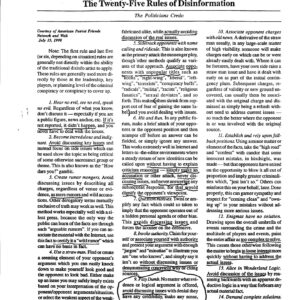 Disinformation Rules