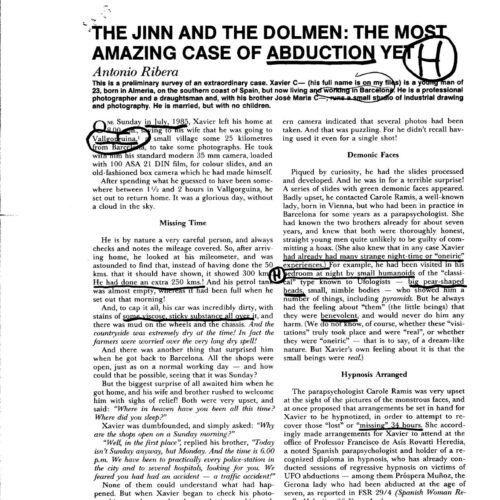 Dobles de testigos OVNI,1985,Vallgorguina - Imagen 1