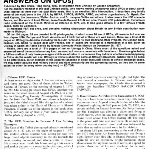 Dong,UFOs in China,questions-answers,FSR84V29N6 - Imagen 1