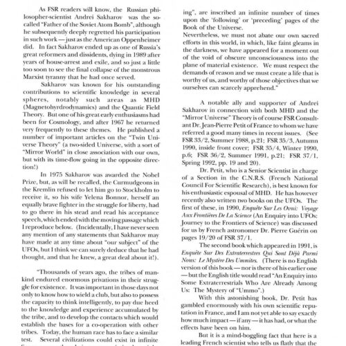 Dr.Andrei Sajarov,Twin Universe Theory,G.Creighton,FSR92V37N4 - Imagen 1