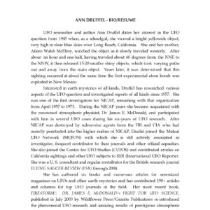 Druffel,Ann,Ufologist