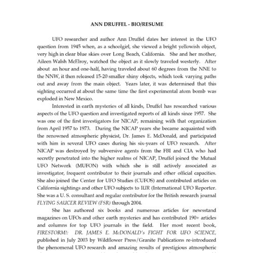 Druffel,Ann,Ufologist - Imagen 1