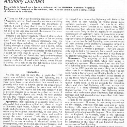 Durham,UFOs and Ball Lighting,FSR69V15N1 - Imagen 1