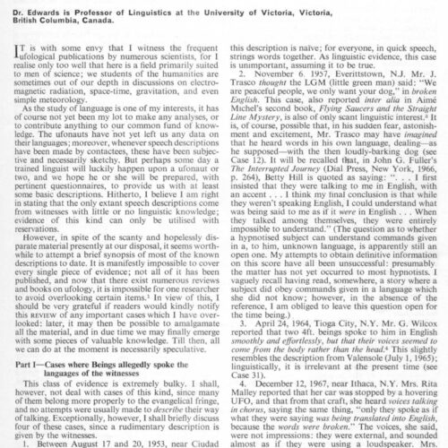 Edwards,Speech of Aliens,FSR1970V16N1 - Imagen 1