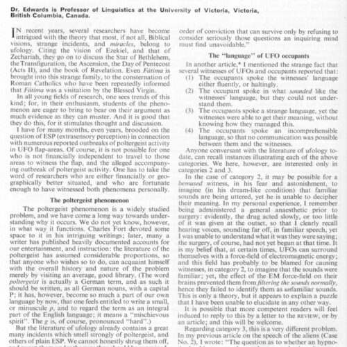 Edwards,UFOs and ESP.FSR1970V16N6 - Imagen 1