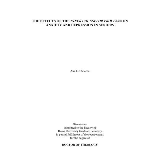 Effects of the inner counselor process,A.L.Osborne - Imagen 1