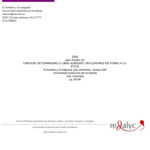 Einstein,determinismo y libre albedrio,Jairo Roldan, - Imagen 1