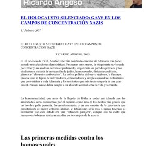 El Holocausto silenciado,Ricardo Angoso