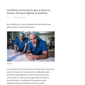 El alma no muere, sino que regresa al universo