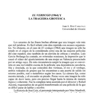 El verdugo 1964 y la tragedia grotesca,J.A.R.Carratala