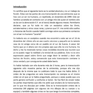 Entrevista con Lacerta,un ser reptiliano intraterrestre