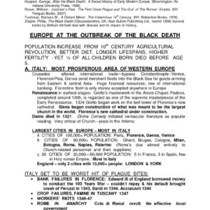 Europe at the outbreak of the Black Death