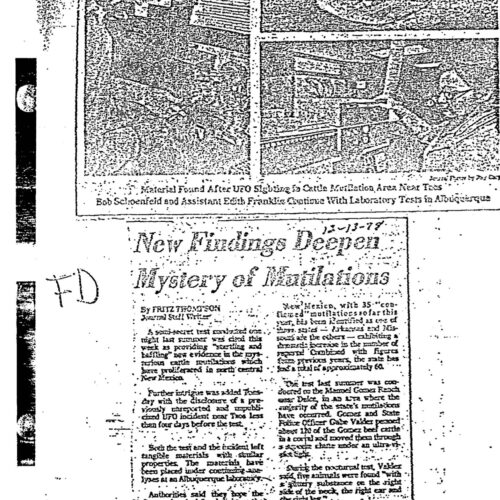 FBI,Cattle Mutilations 1970s-3 - Imagen 1