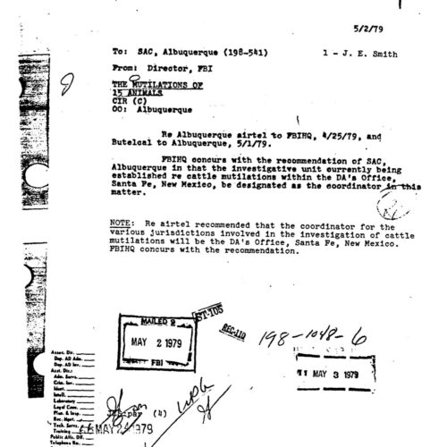 FBI,Cattle Mutilations 1970s-5 - Imagen 1
