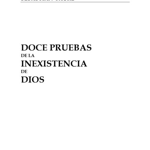 Faure,Sebastien,Doce pruebas de la inexistencia de Dios - Imagen 1