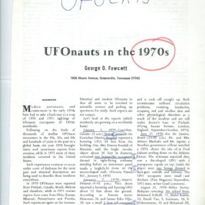 Fawcett,George D.,UFOnauts in the 1970s