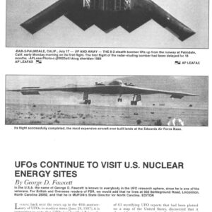 Fawcett,UFOs visit U.S.nuclear energy sites,FSR90V35N2