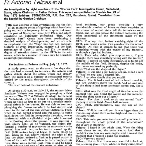 Felices,UFO 1975,Valladolid,FSR76V22N3 - Imagen 1