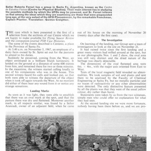 Ferrari,UFOs 1967,dairy farm,Argentina,FSR-CH 1971 N 6 - Imagen 1