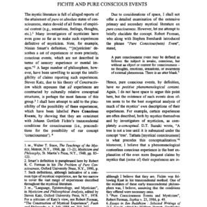 Fichte and pure conscious events,Daniel Zelinski