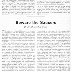 Finch,Beware Saucers,FSR1966V12N1