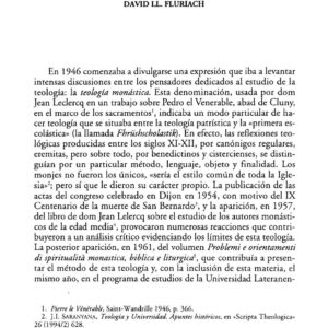 Fluriach,David,La teologia monastica