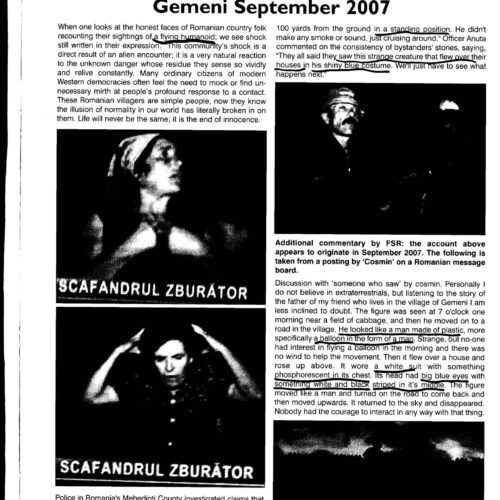 Flying Humanoid 2007,Romania,FSR2008V53N1 - Imagen 1