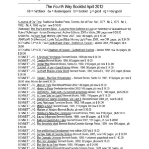 Fourth Way,Eureka Booklist