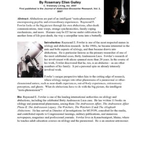 Fowler,Raymond E.,Interview,R.E.Guiley
