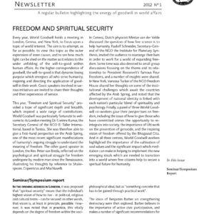 Freedom and spiritual security
