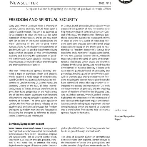 Freedom and spiritual security - Imagen 1