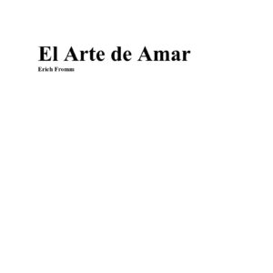 From, Erich,El Arte de Amar