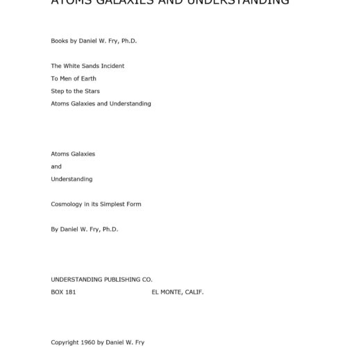 Fry,Daniel,Atoms,galaxies and understanding - Imagen 1