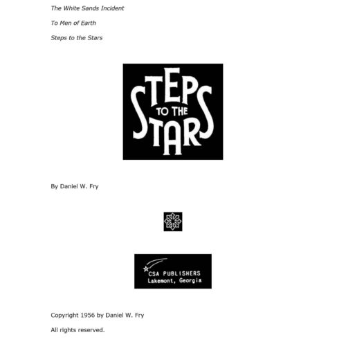 Fry,Daniel,Steps to the stars - Imagen 1
