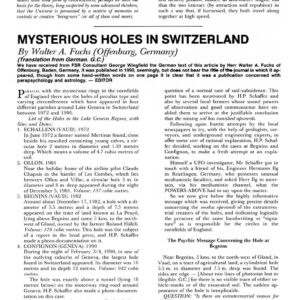 Fuchs,Soil Holes 1972-1990,Switzerland,FSR1991,V36N3