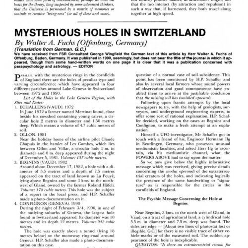 Fuchs,Soil Holes 1972-1990,Switzerland,FSR1991,V36N3 - Imagen 1