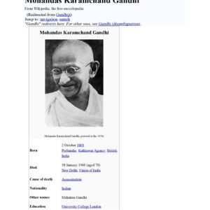 Gandhi,Wikipedia