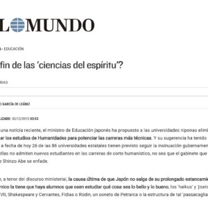 Garcia de Leaniz,El fin de las ciencias del espiritu