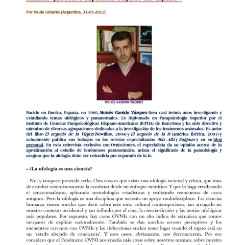 Garrido,Moises,Entrevista por Paula Sabates 2011 - Imagen 1