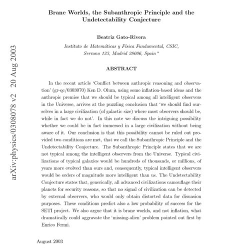 Gato-Rivera,Beatriz,Subanthropic Principle - Imagen 1