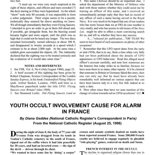 Geddes,Satanic Cults 1996,France,FSR1997V42N1 - Imagen 1