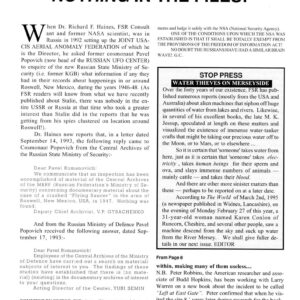 Geller Speaks on UFOs,P.Whitehead,FSR1995V40N1