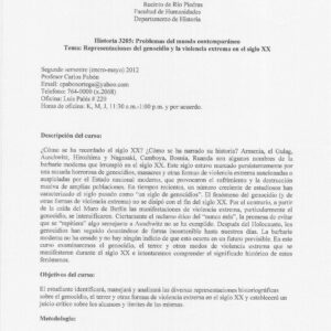 Genocidio en el siglo XX,Carlos Pabon