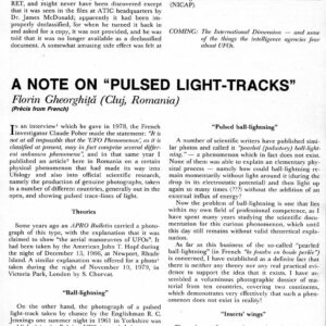 Gheorghita,Pulsed ball-lightning tracks,FSR84V29N6