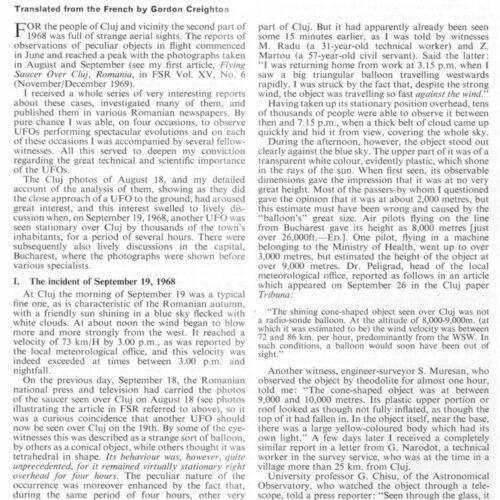 Gheorghita,UFO Photos 1968,Romania,FSR-CH 1973 N 13 - Imagen 1